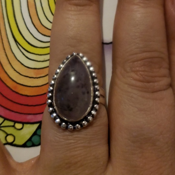 New Handcrafted Brazilian Sage Amethyst ring - Picture 2 of 5